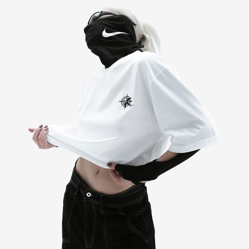 ICELAND COTTON T-Shirt, White/Black#114888