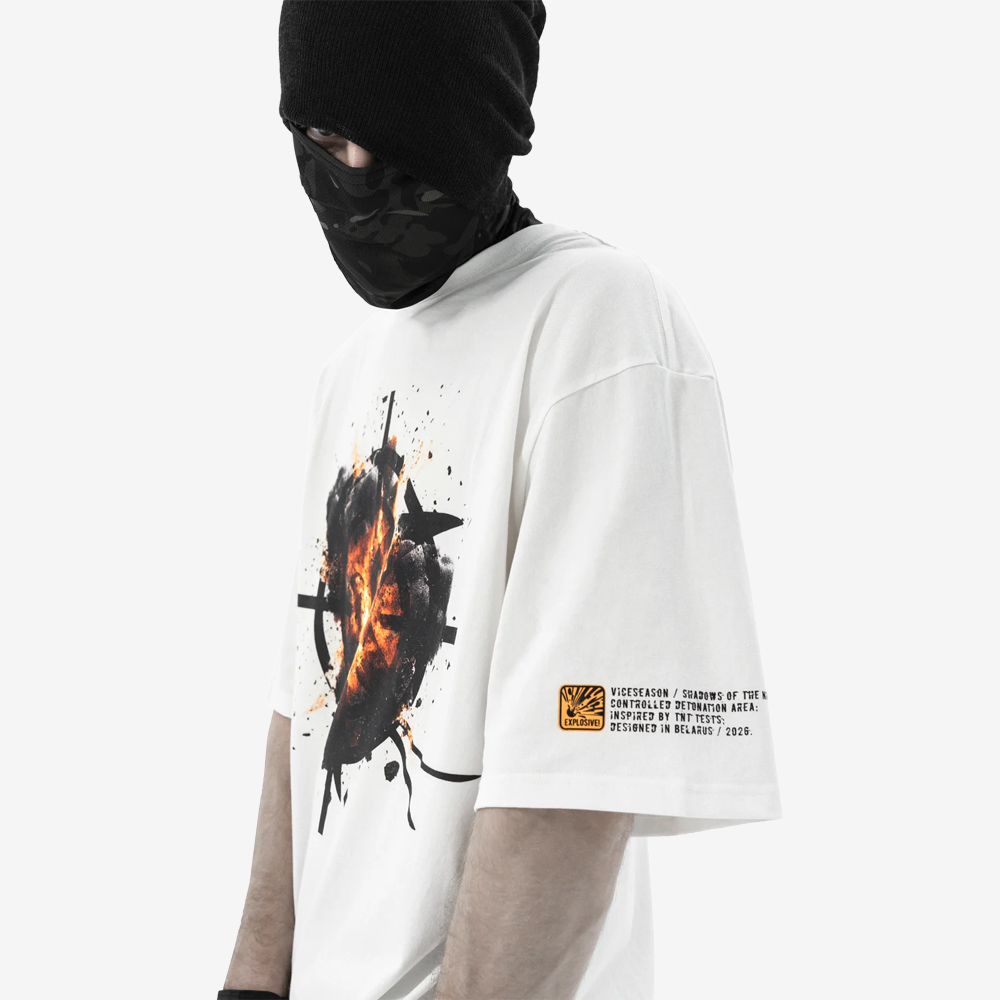 DETONATE Tee, White/Black/Orange#114840