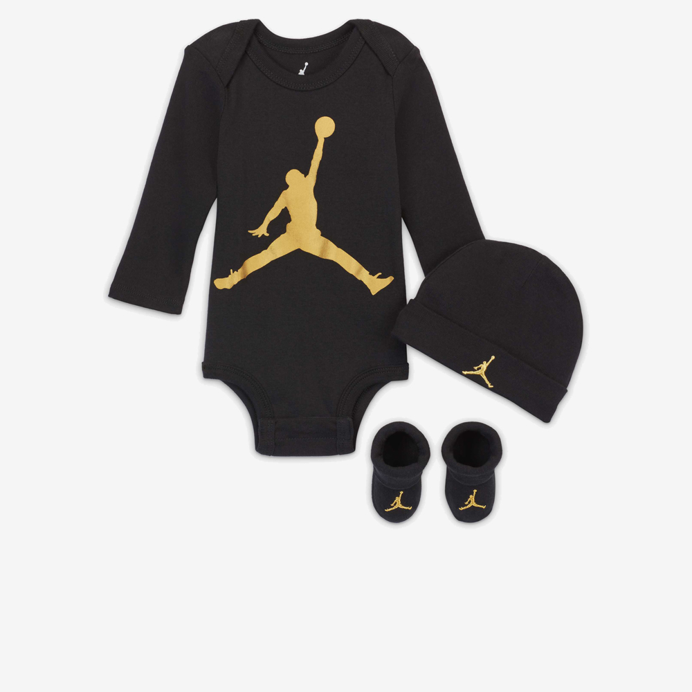 Baby 3-Piece Box Set, Black/Gold#113882