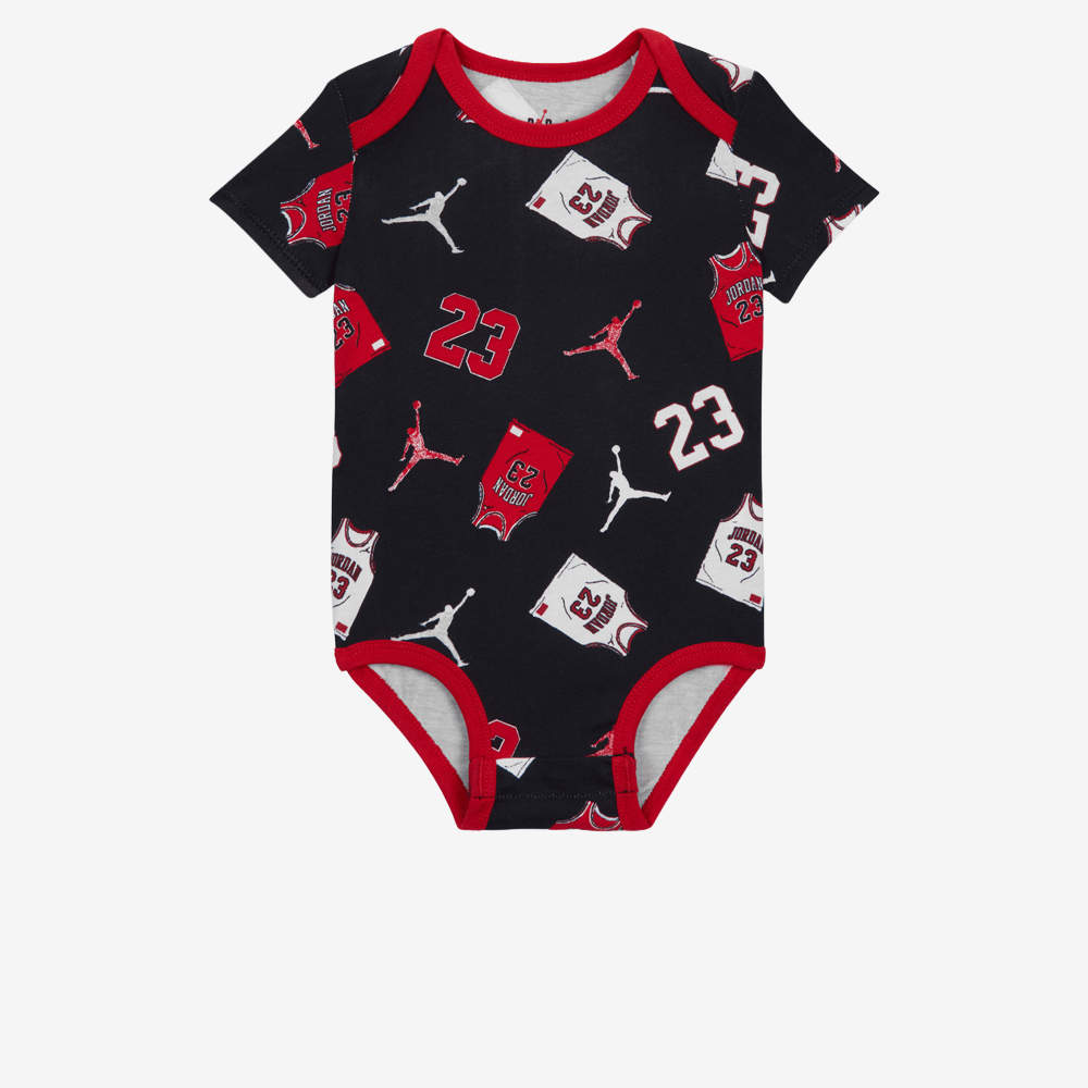 Baby 23 Jersey 3-Pack Bodysuits, Black#113900
