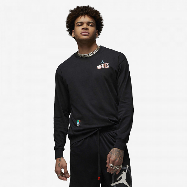 Flight MVP 85 Wheaties Graphic Longsleeve, Black/White/Baltic Blue