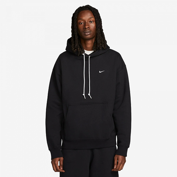 NRG Solo Swoosh Fleece Hoodie, Black/White