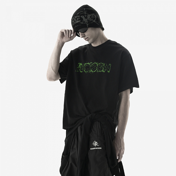 ACID Fluorescent T‑Shirt , Black/Green