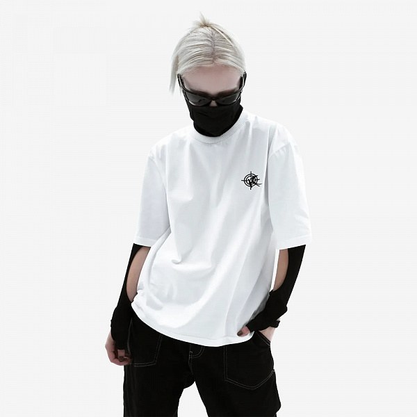 ICELAND COTTON T-Shirt, White/Black