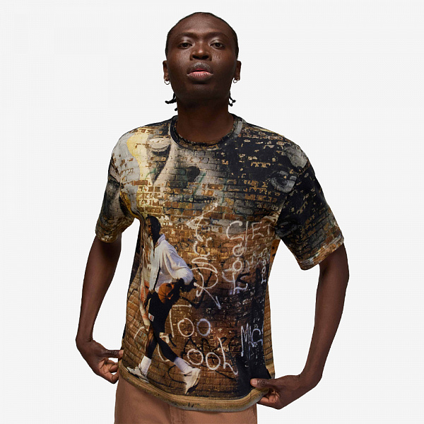 AJ 85 Graphic T-Shirt, Off Noir/Sail