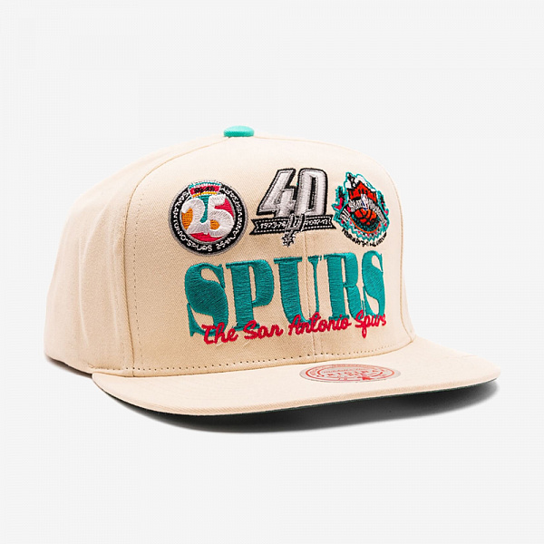 San Antonio Spurs NBA Reframe Retro Snapback, Off White