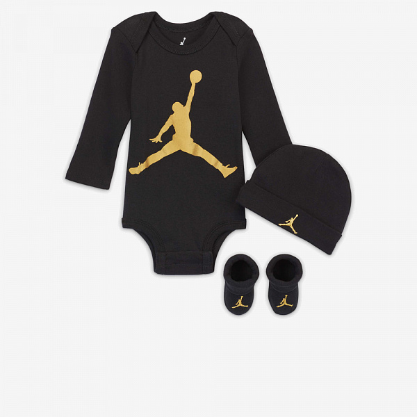 Baby 3-Piece Box Set, Black/Gold