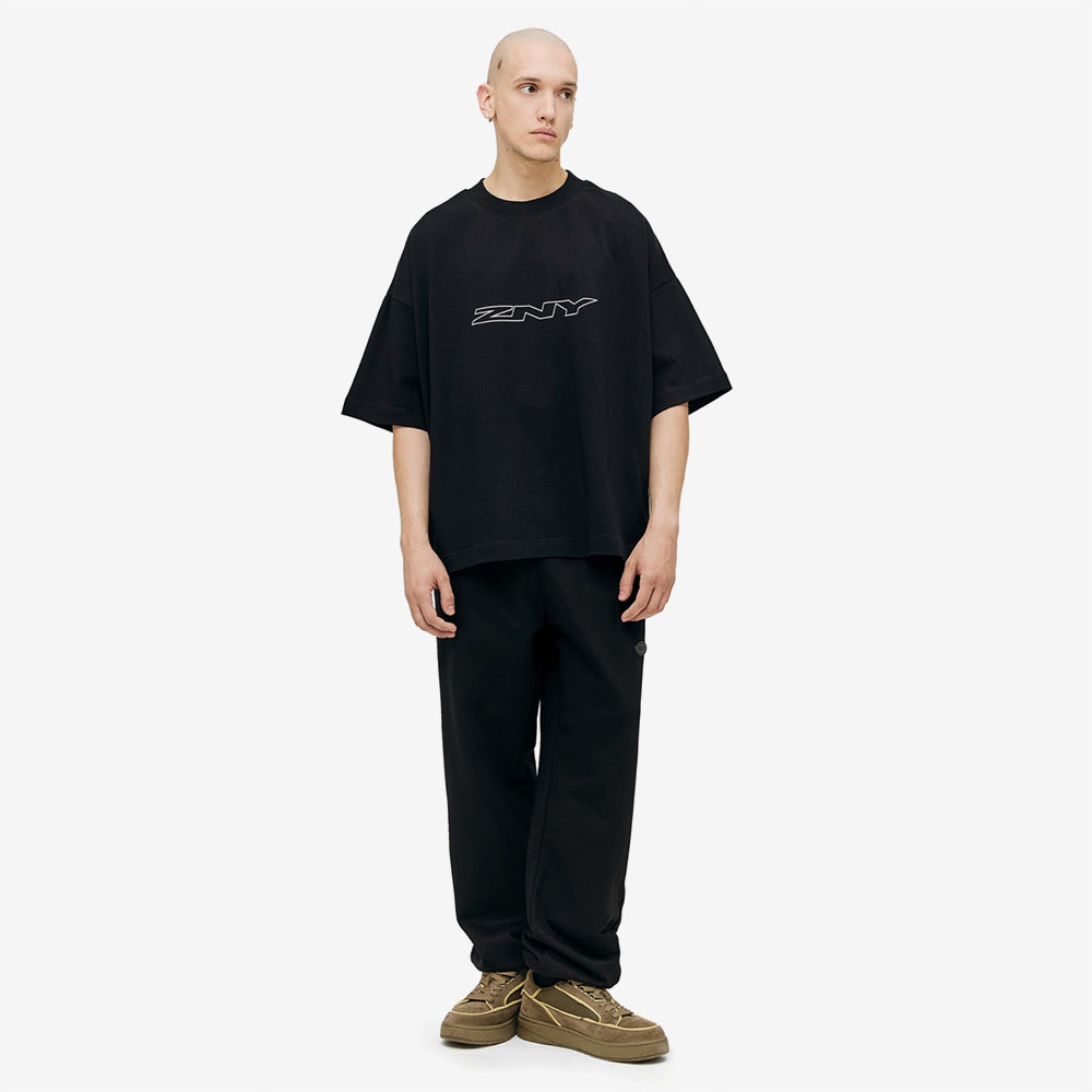 PVC Logo Pants, Black/Black#93053