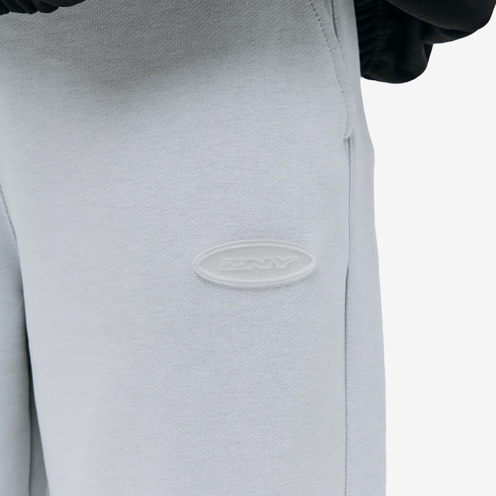 Wide PVC Logo Pants, Grey#93168