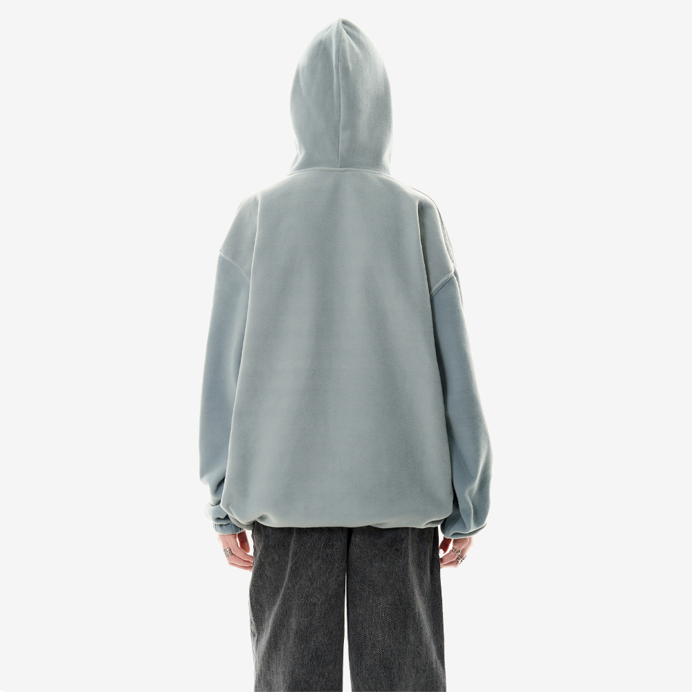 Fleece Hoodie, Light Grey#108722