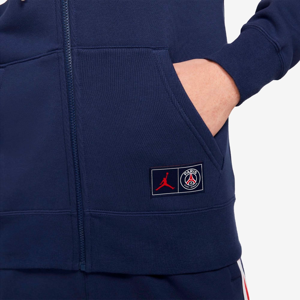 PSG Full-Zip Fleece Hoodie, Midnight Navy/White#79406