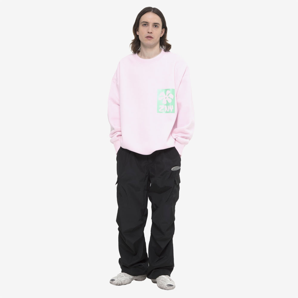 Flower Logo Sweatshirt, Pink#88222