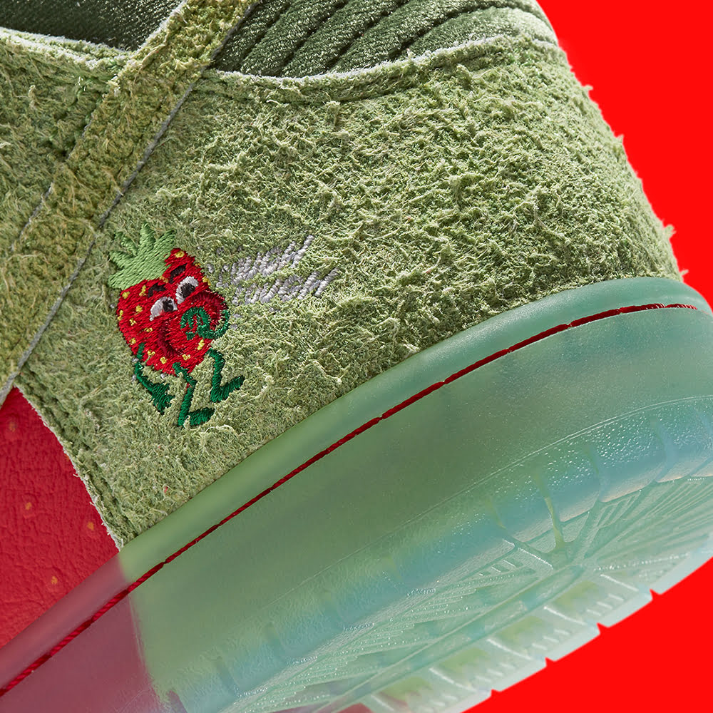 SB Dunk High Pro QS, University Red/Spinach Green#85382
