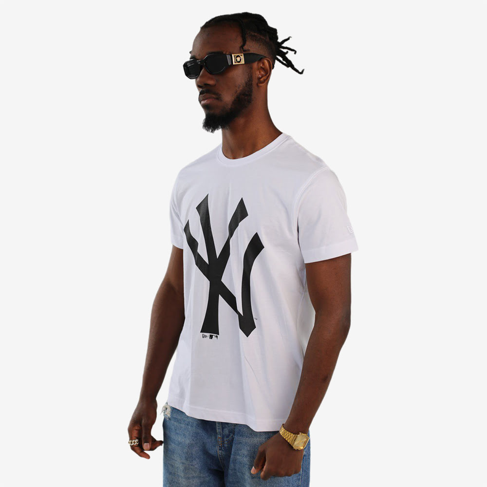 New York Yankees T-Shirt, White/White/Black#88770