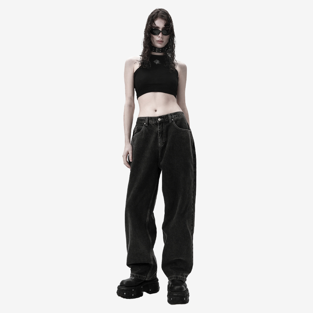 24/7 RULES Jeans, Black/Grey/Red#112998