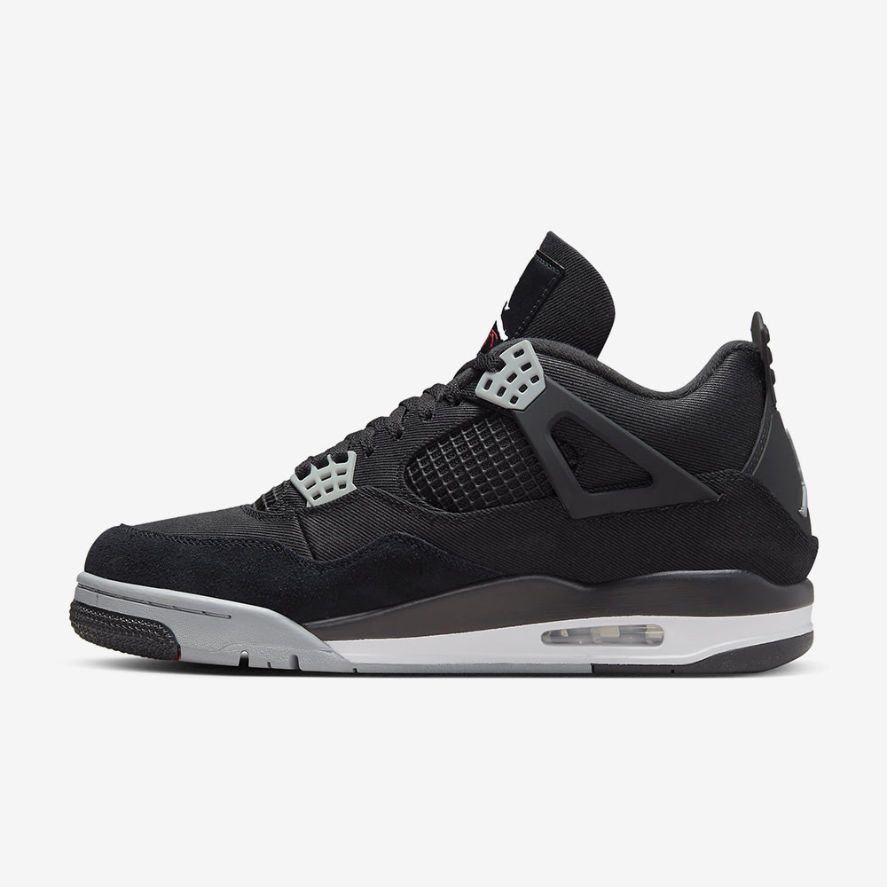 AJ 4 Retro SE, Black/Lt Steel Grey-White #90562