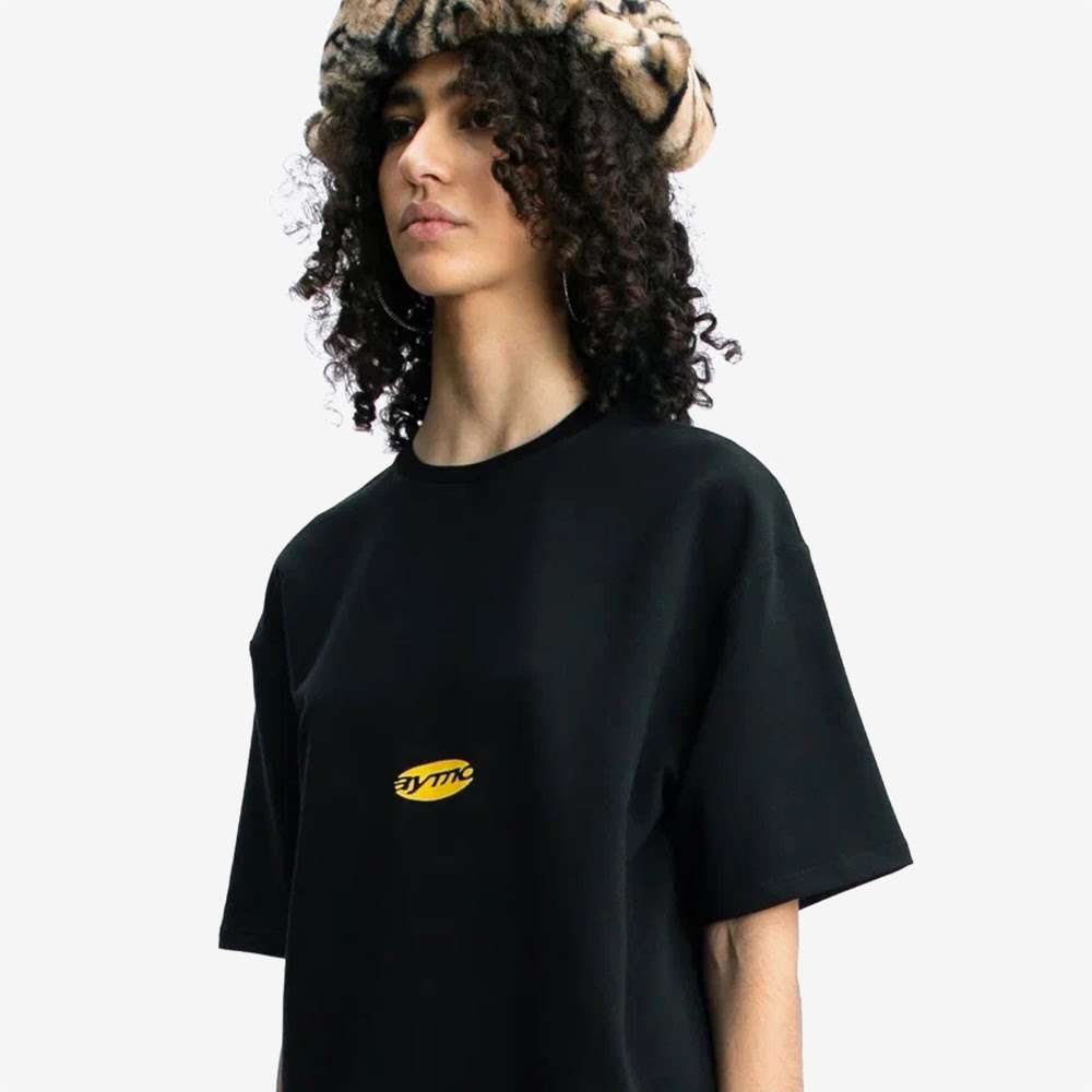 WordArt Affirmations T-Shirt, Black/Eqt Yellow#85694