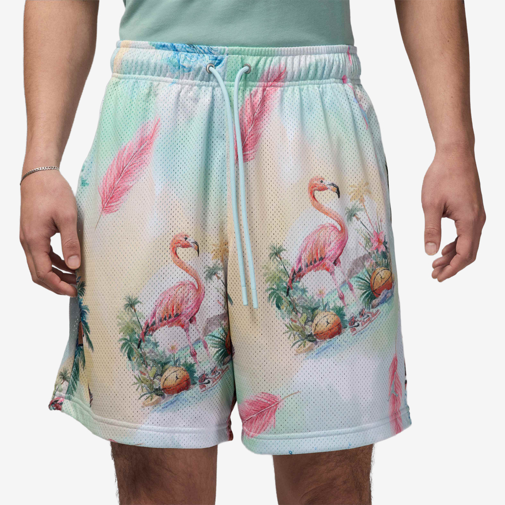 Essentials Printed Mesh Shorts, Sail/Glacier Blue