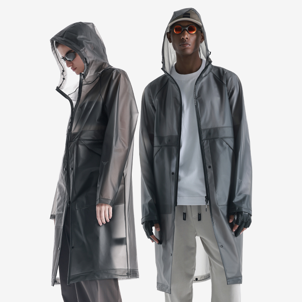 TETHYS Raincoat, Dark Grey/Dark Grey