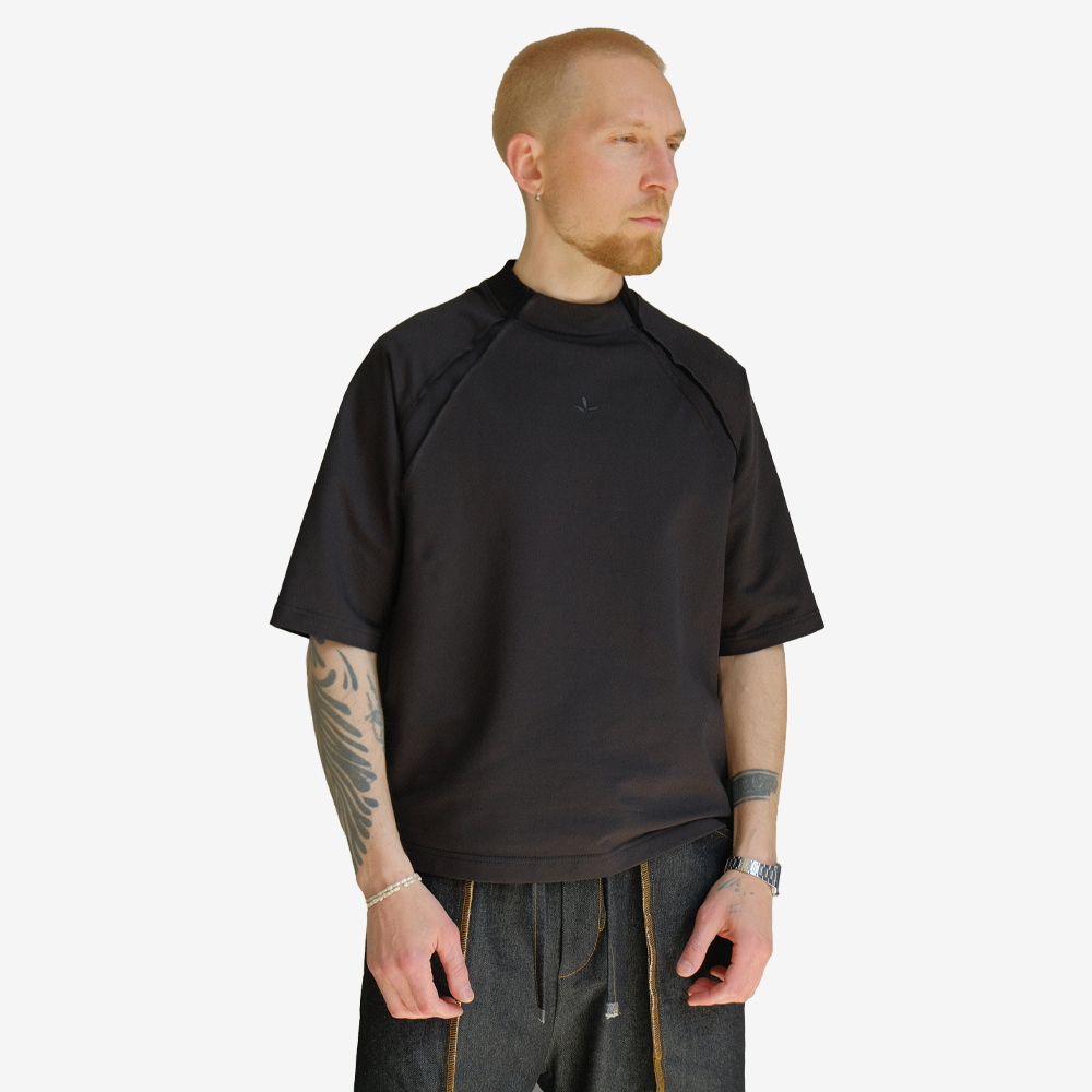 Capsule "in   air" Cotton T-Shirt, Black/Black#112822