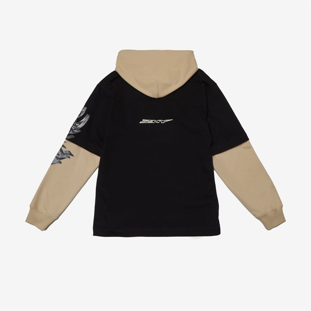 Double Hoodie, Black/Desert Sand#88604