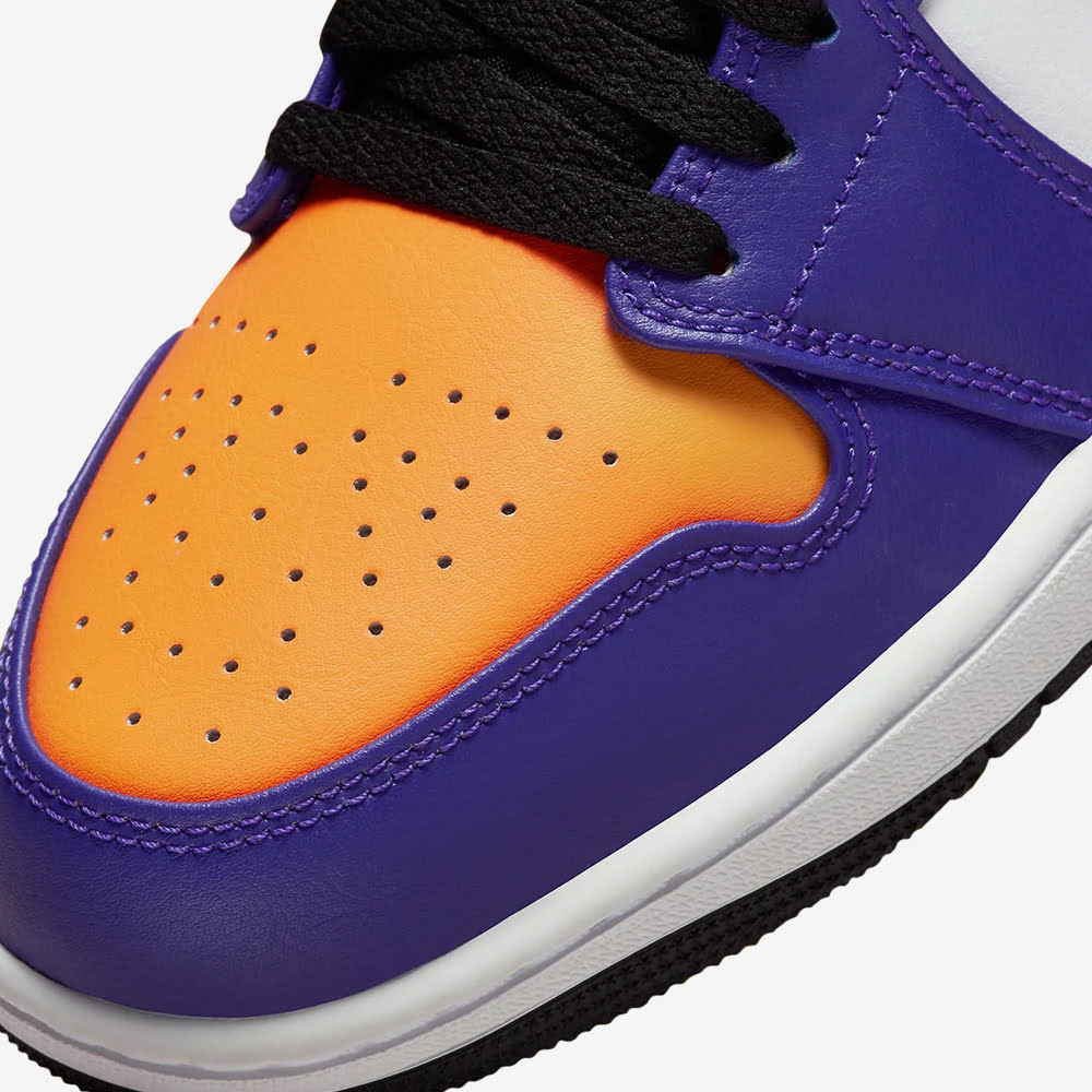 AJ 1 Mid, Dark Concord/Taxi-White-Black#86788