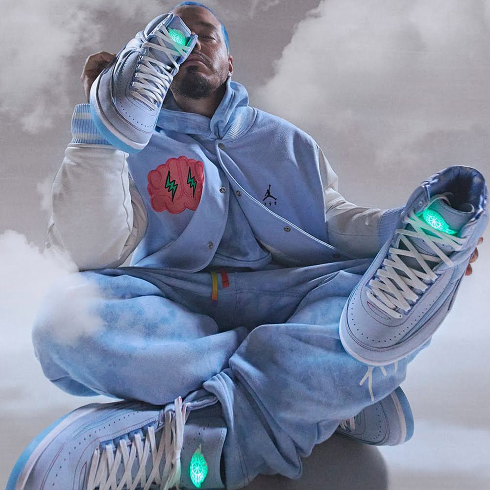 AJ 2 Retro SP x J Balvin, Celestine Blue/White-Multi#88084
