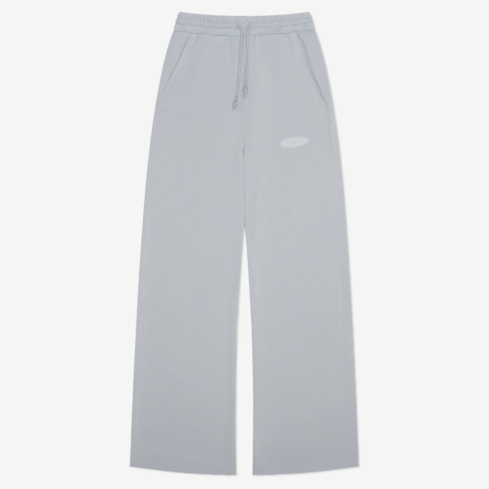 Wide PVC Logo Pants, Grey#93169