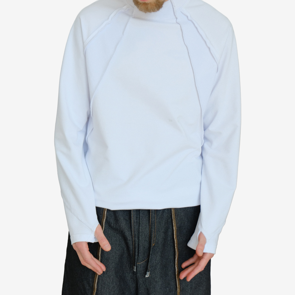 Capsule "in   air" Cotton Longsleeve, White#112800