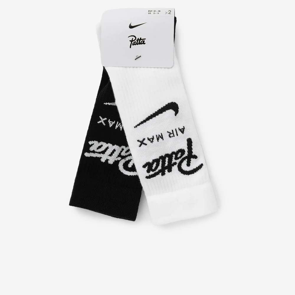 Patta x Nike Everyday Essentials Crew Socks 2Pr, White/Black#110979