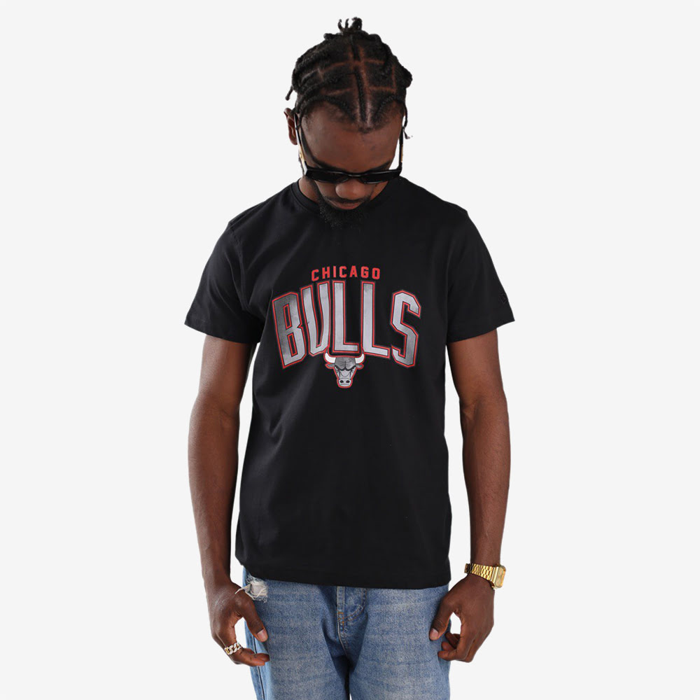 Chicago Bulls NBA T-Shirt, Black/Gym Red/Dark Grey#88727