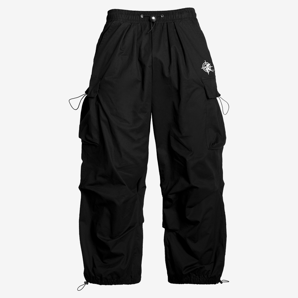 BLACK FLOW Pants, Black/White#113014