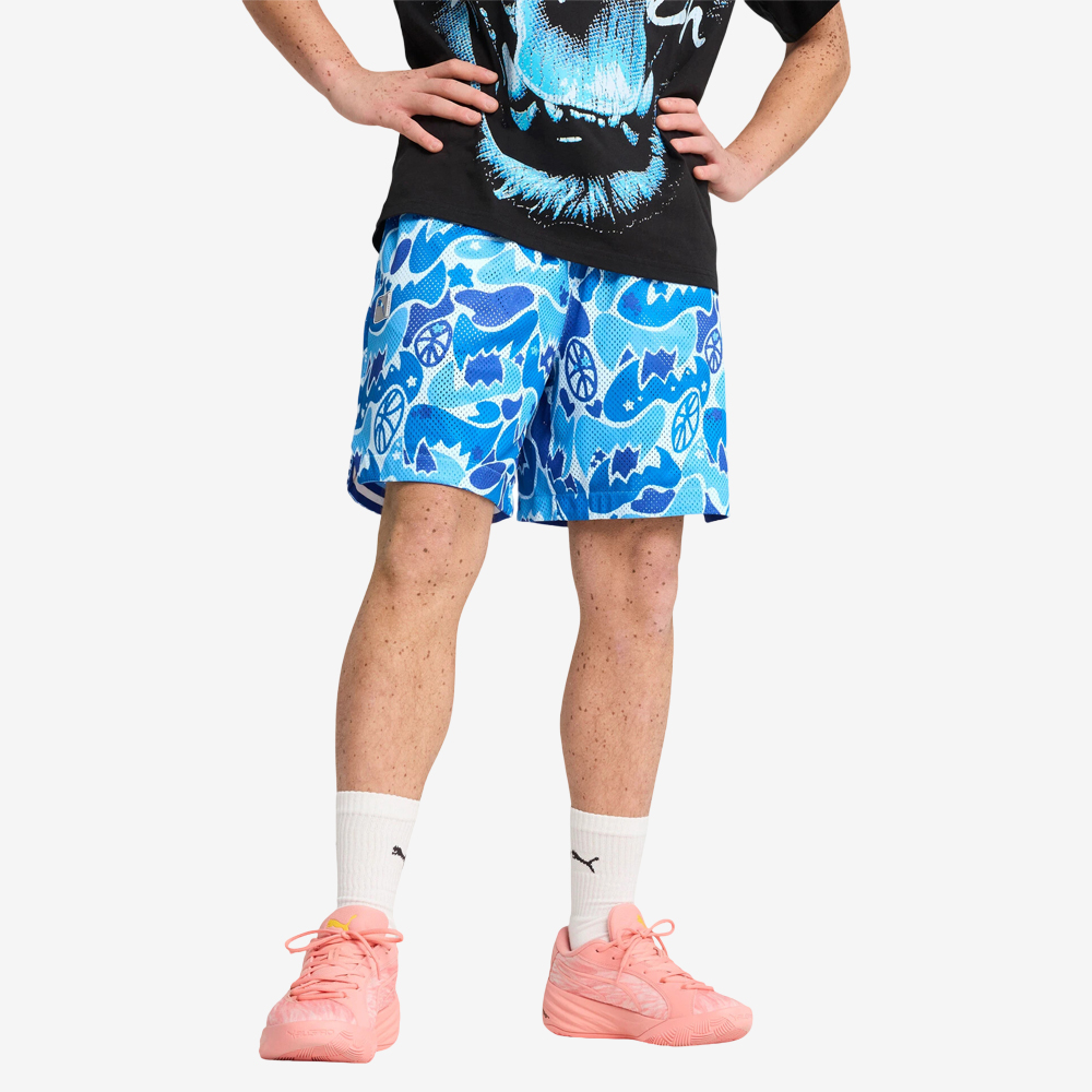 Jaws Camo AOP Reversible Shorts, Camo Blue#111089