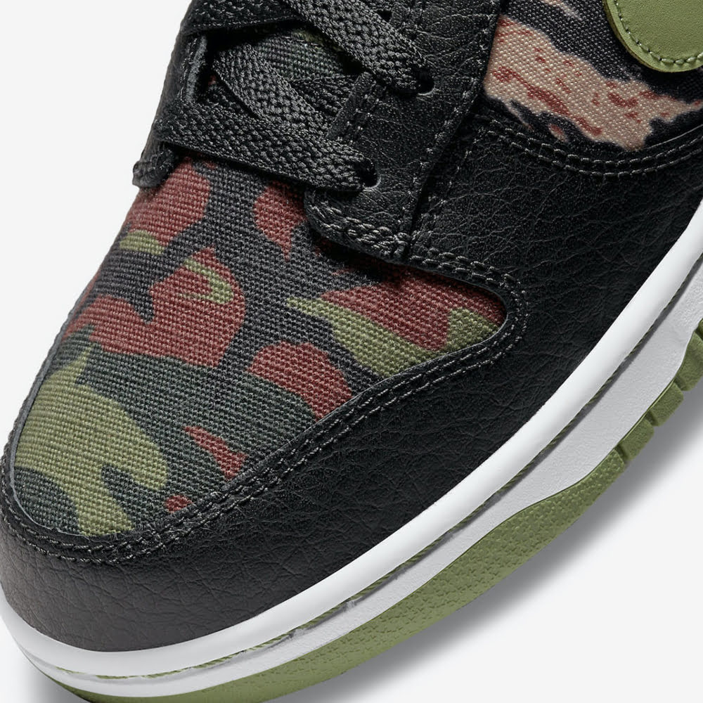 Dunk Low SE, Black/Oil Green-White#84658