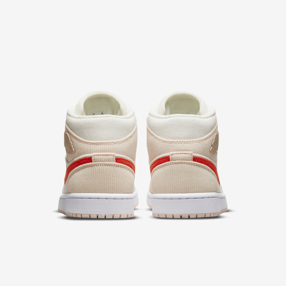Wmns AJ 1 Mid SE, Sail/Orange-Orange Quartz-White#76681