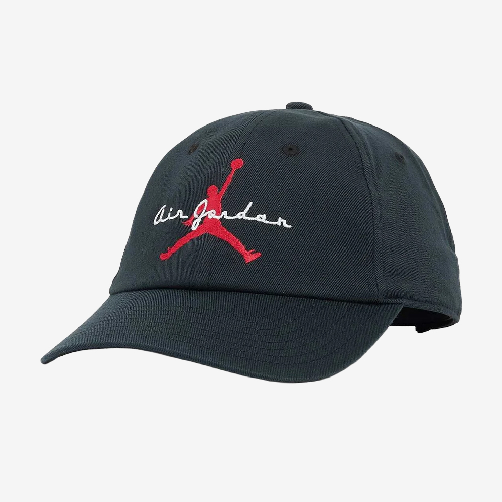 Club Cap Unstructured Adjustable Hat, Black/White/University Red