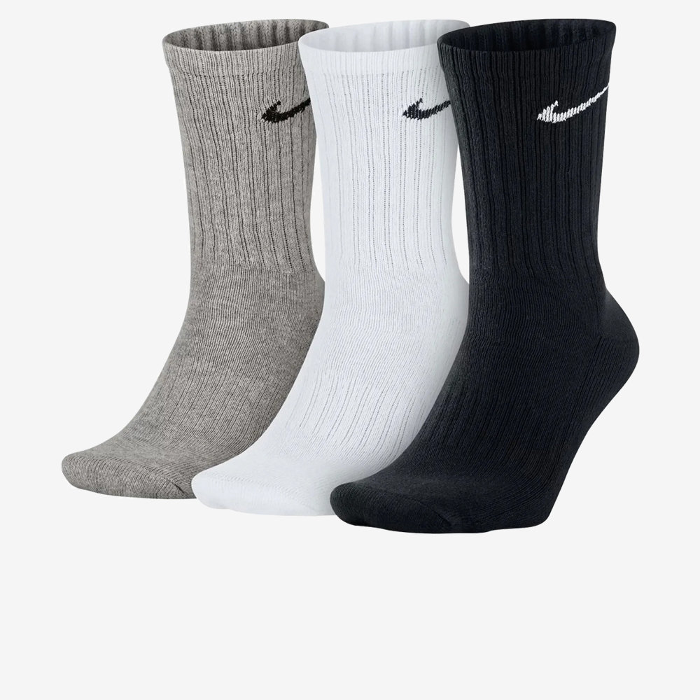 Cushion Crew Training Socks 3Pr, Multi-Colour