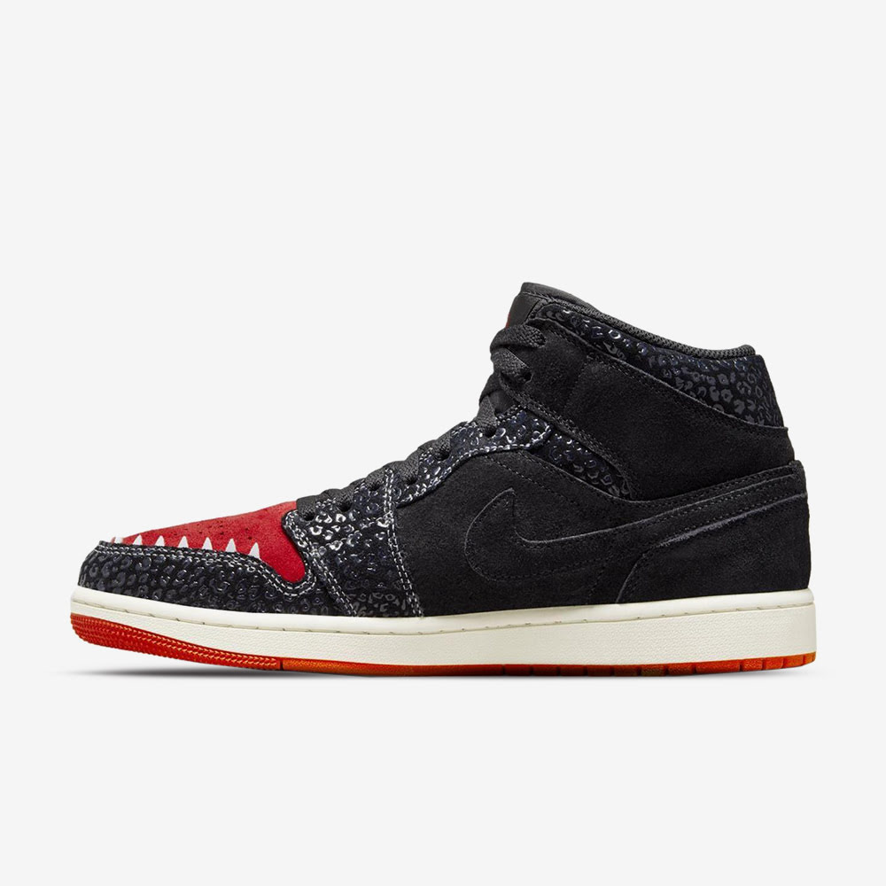 AJ 1 Mid SE, Black/Chile Red-Sail#84662