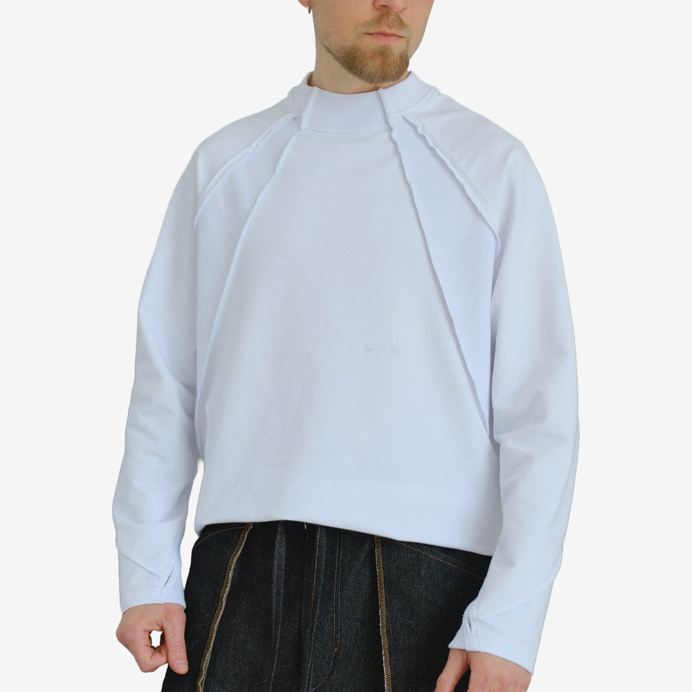 Capsule "in   air" Cotton Longsleeve, White#112801