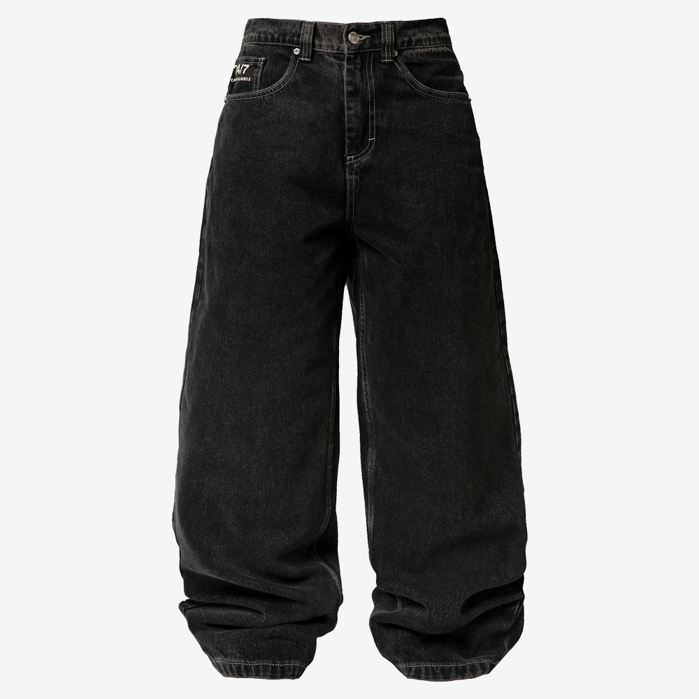 24/7 RULES Jeans, Black/Grey/Red#112993