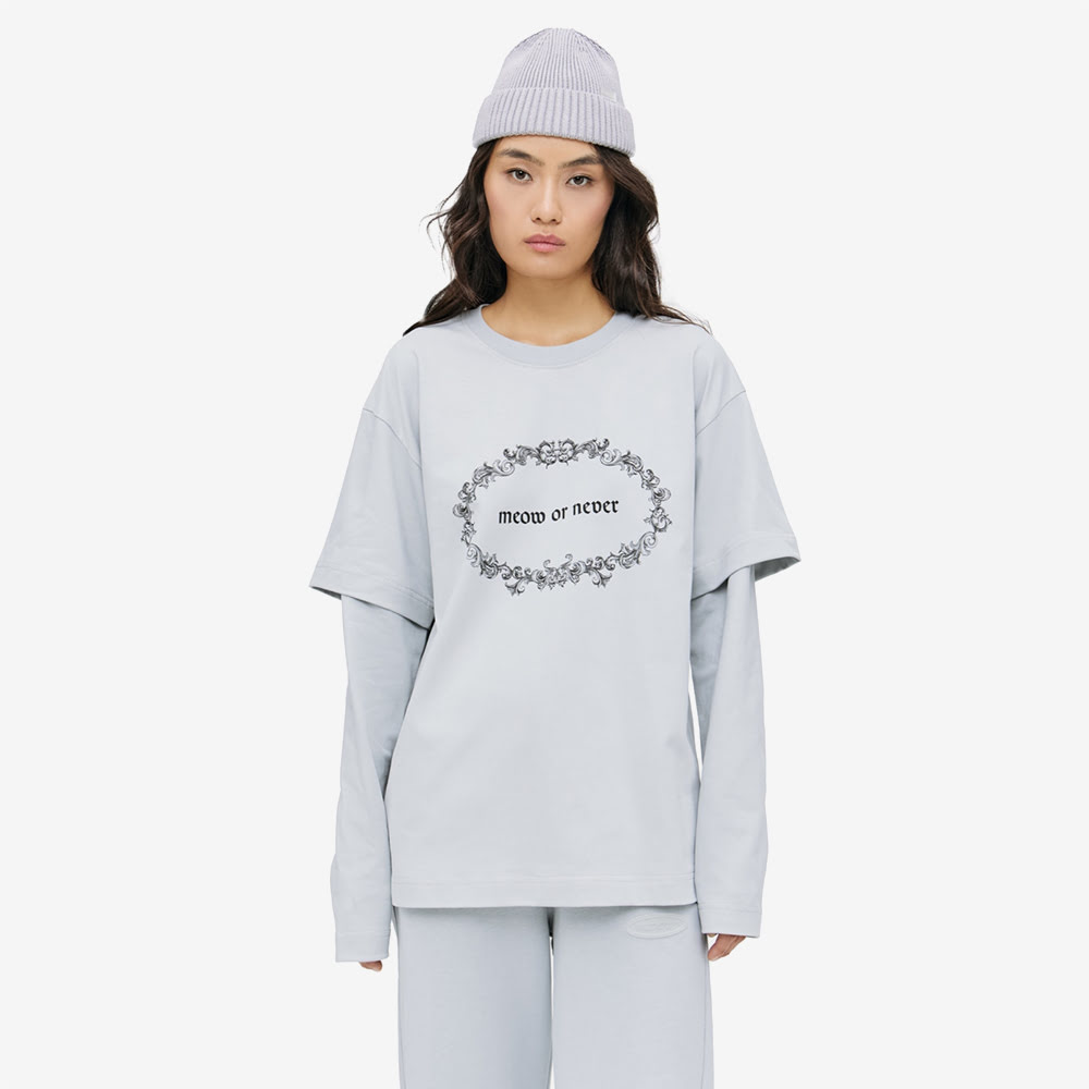 Meow Or Never Longsleeve, White#93098