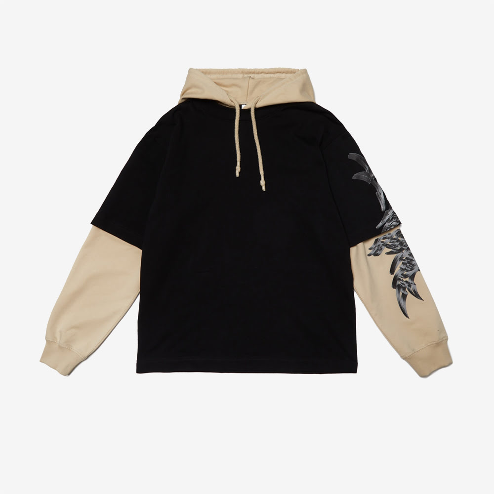 Double Hoodie, Black/Desert Sand#88603