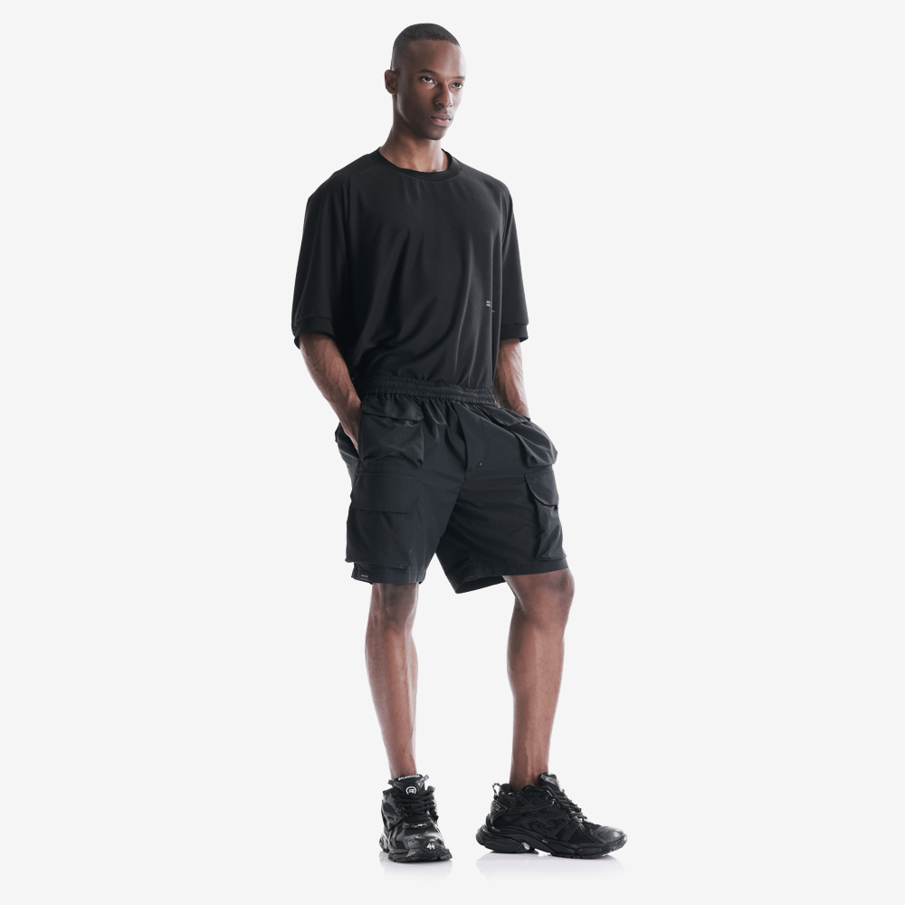 OZMA Utility Shorts, Black#112603