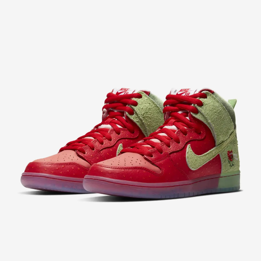 SB Dunk High Pro QS, University Red/Spinach Green#85375