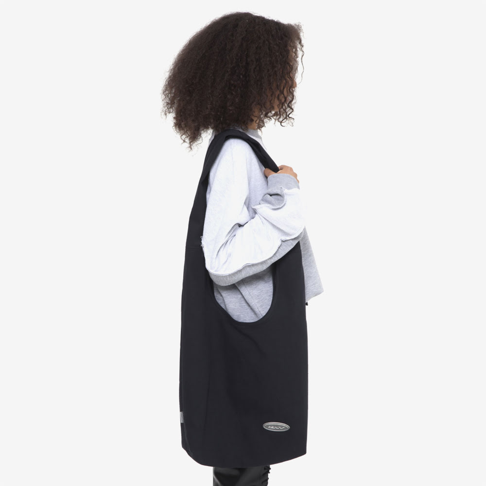 Logo Shoulder Bag, Dark Grey#88677