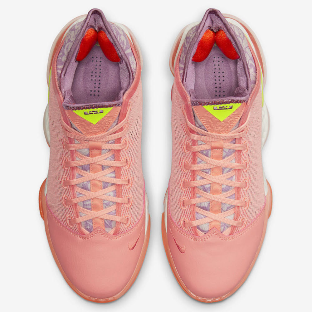 LeBron XIX Low, Crimson Bliss/Atomic Green#85220