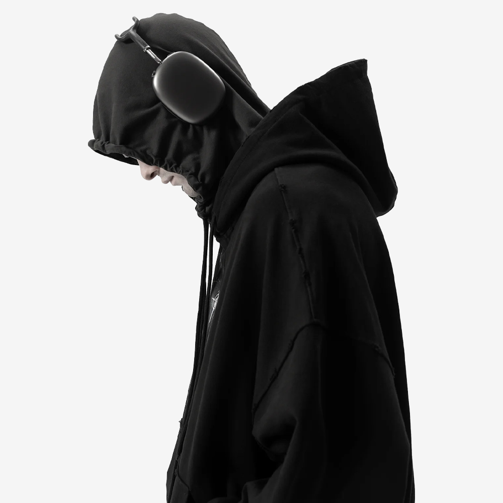 GASMASK Hoodie, Black/Grey#113027