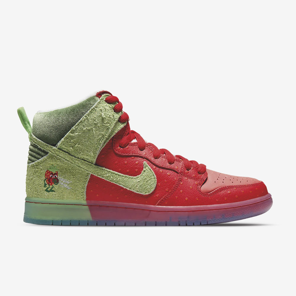 SB Dunk High Pro QS, University Red/Spinach Green#85373