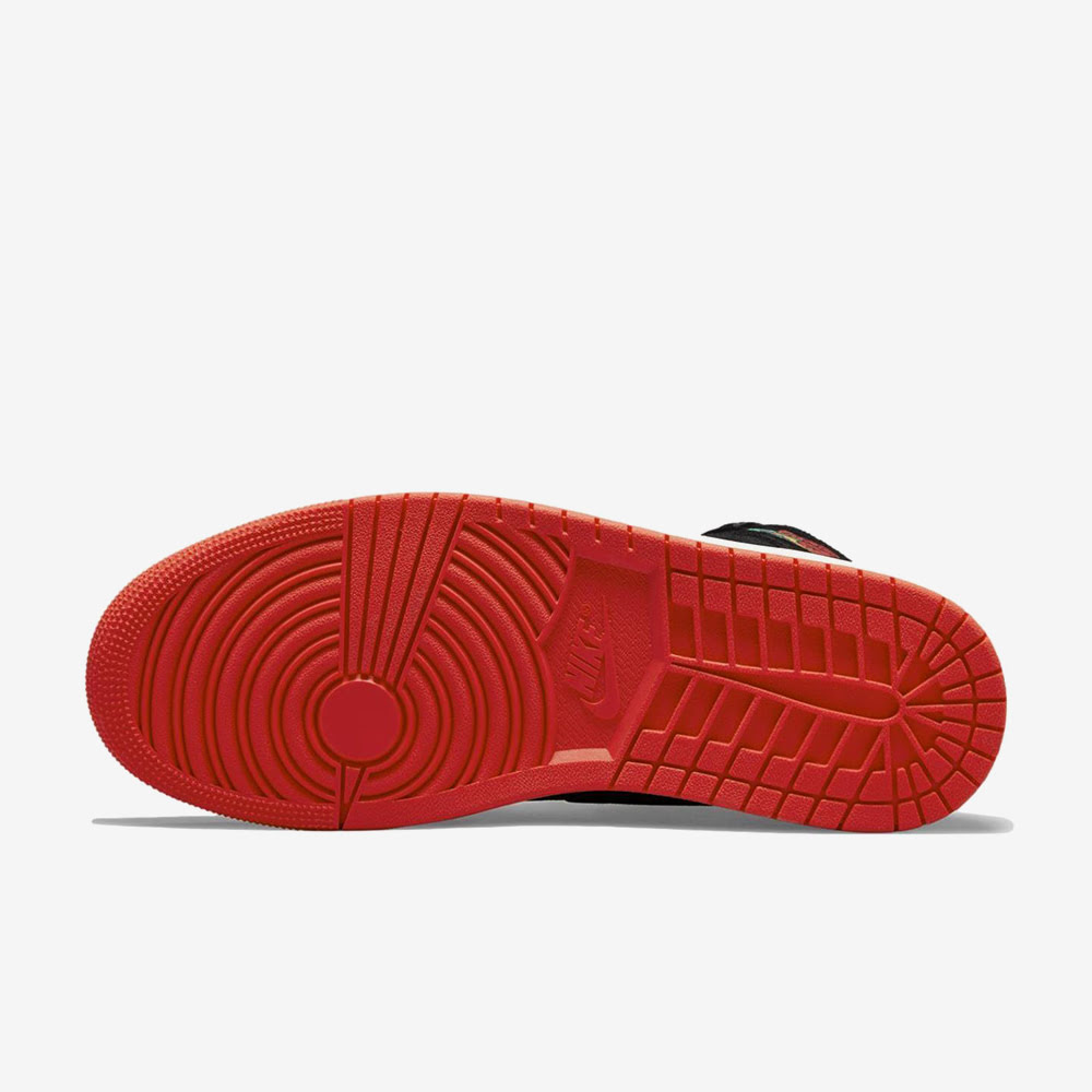AJ 1 Mid SE, Black/Chile Red-Sail#84663