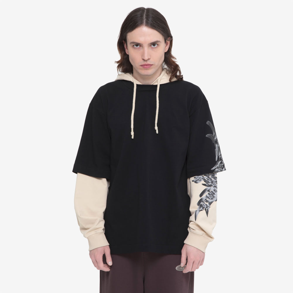 Double Hoodie, Black/Desert Sand#88596